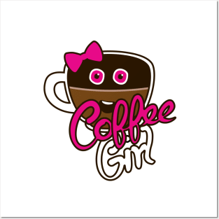 Cute Coffee GirlAddict Posters and Art